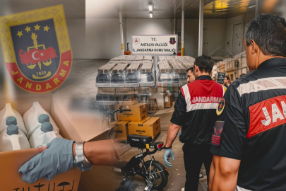 Antalya’da 120 bin litre sahte alkol! 7 şüpheli gözaltında