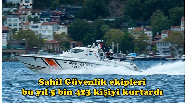 Sahil Güvenlik ekipleri, bu yıl 5 bin 423 kişiyi kurtardı