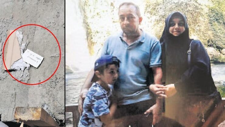 Enkazdan çıkan not yürekleri dağladı