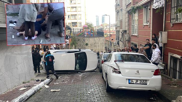 Kağıthane’de okul yolunda kaza! Sokak savaş alanına döndü: 2’si çocuk 4 yaralı