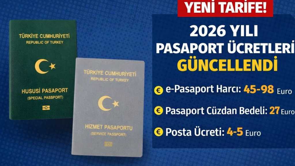 2026 Yılı Pasaport Harç, Defter ve Posta Ücretleri Açıklandı – Birlik Haber Ajansı
