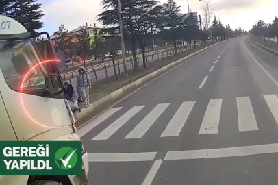 Yaya geçidinde facianın eşiğinden dönüldü! Kamyon sürücüsüne gereği yapıldı
