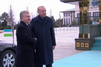 Özbekistan Cumhurbaşkanı Mirziyoyev Beştepe’de