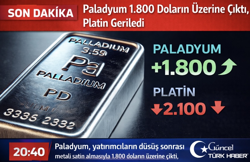 Paladyum 1.800 Doların Üzerine Çıktı, Platin Geriledi