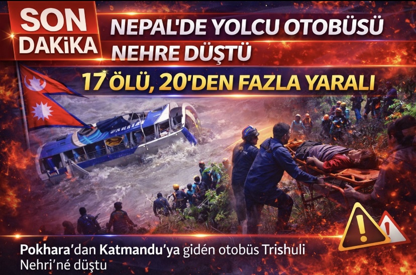 Nepal’de Yolcu Otobüsü Nehre Düştü: 17 Ölü, 20’den Fazla Yaralı