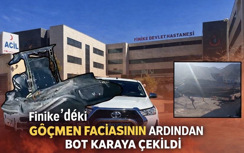 Finike’deki Göçmen Faciasının Ardından Bot Karaya Çekildi