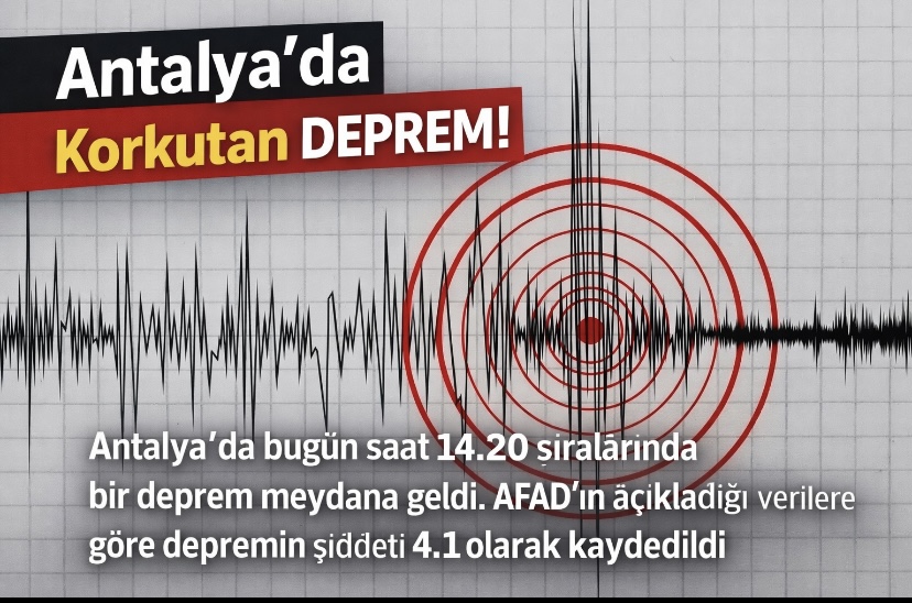 Antalya’da Korkutan Deprem!