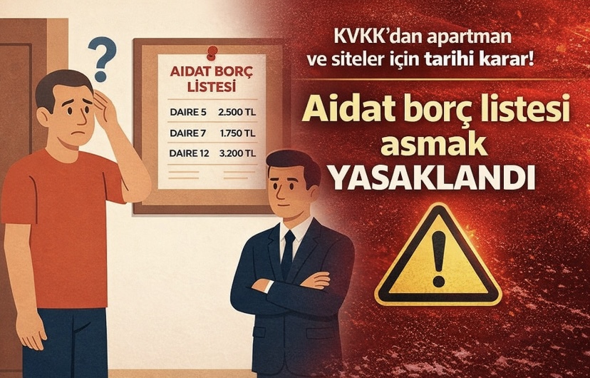 KVKK’dan apartman ve siteler için tarihi karar! Aidat borç listesi asmak yasaklandı
