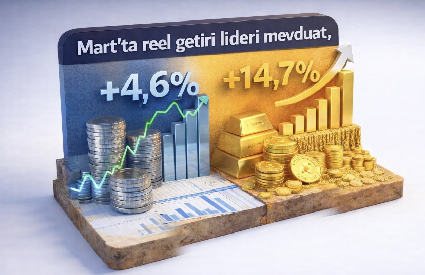 Mart’ta reel getiri lideri mevduat, yıllıkta altın açık ara önde