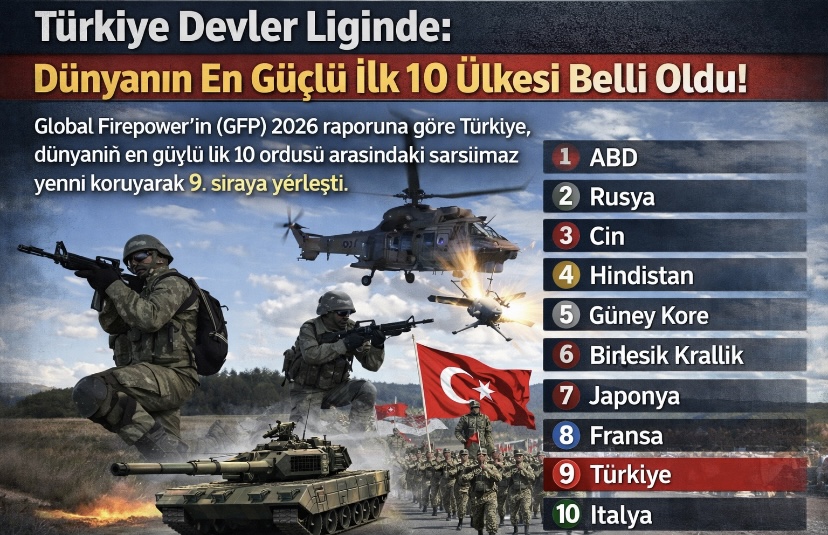 Türkiye Devler Liginde: Dünyanın En Güçlü İlk 10 Ülkesi Belli Oldu