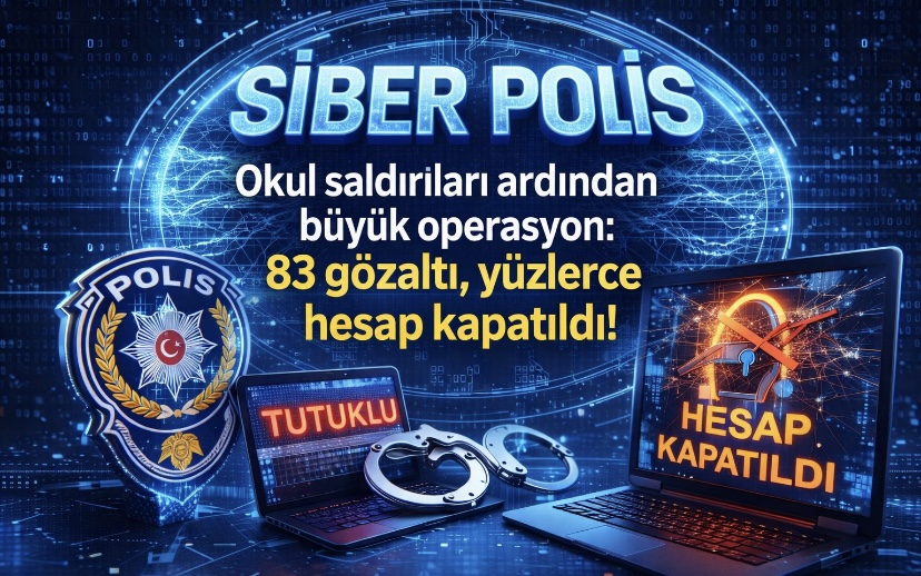 Okul saldırıları ardından büyük operasyon: 83 gözaltı, yüzlerce hesap kapatıldı!
