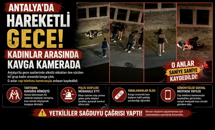 Antalya’da hareketli gece! Kadınlar arasında kavga