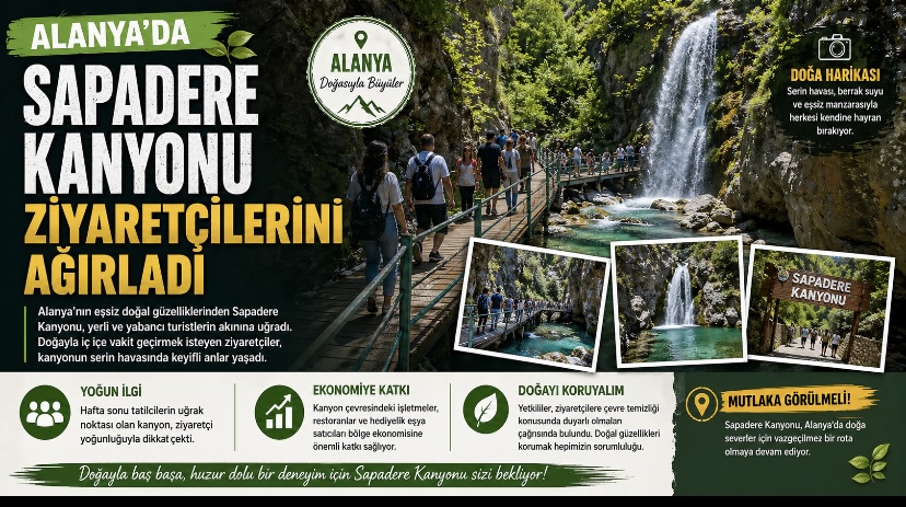 Sapadere Kanyonu Ziyaretçilerini Ağırladı