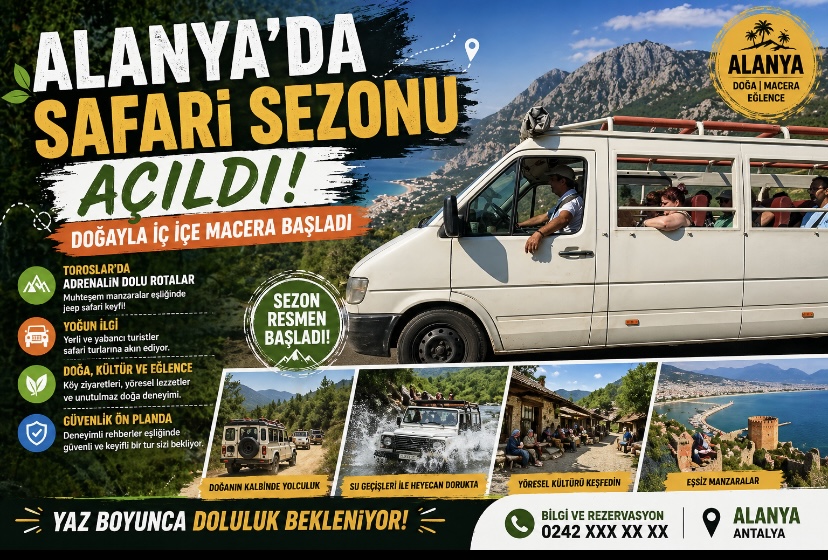 Alanya’da Safari Sezonu Açıldı: Doğayla İç İçe Macera Başladı