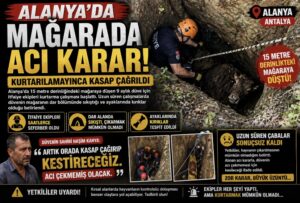 Alanya’da Mağarada Acı Karar: Kurtarılamayan Düve İçin Kasap Çağrıldı