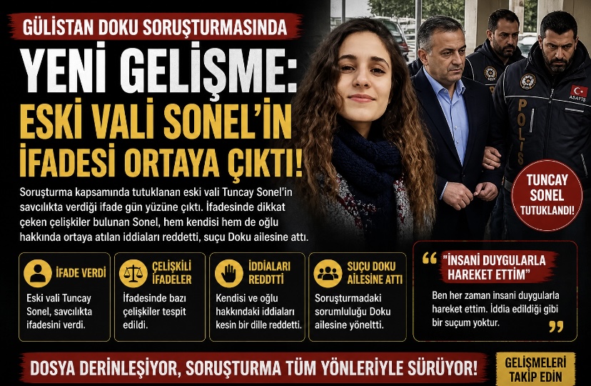 Gülistan Doku Soruşturmasında Yeni Gelişme: Eski Vali Sonel’in İfadesi Ortaya Çıktı