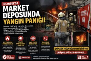 İstanbul’da Market Deposunda Yangın Paniği