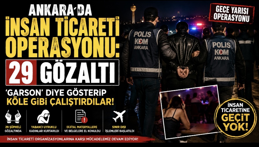 Ankara’da İnsan Ticareti Operasyonu: 29 Gözaltı
