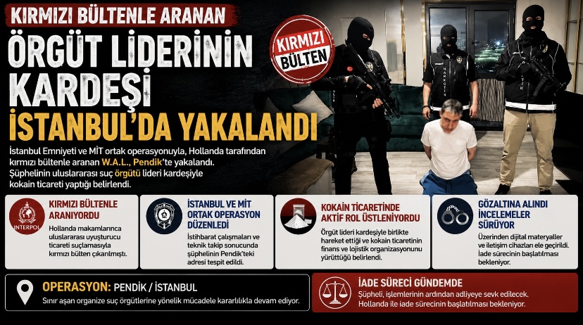 Kırmızı Bültenle Aranan Örgüt Liderinin Kardeşi İstanbul’da Yakalandı