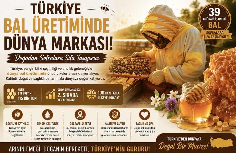 Türkiye bal üretiminde dünya markası… 39 coğrafi işaretli balla sofralara şifa taşınıyor
