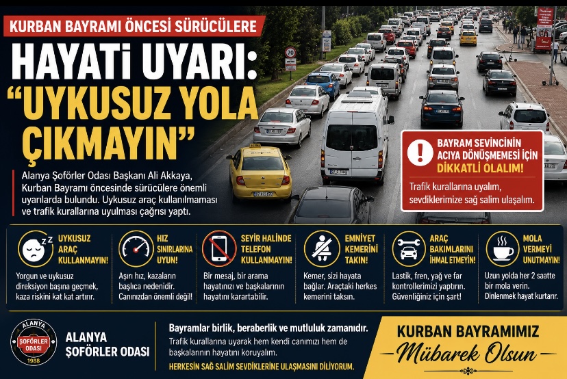 Kurban Bayramı Öncesi Sürücülere Hayati Uyarı: “Uykusuz Yola Çıkmayın”