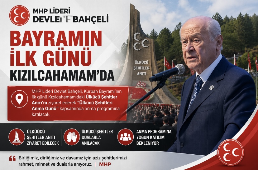 MHP Lideri Devlet Bahçeli bayramın ilk günü Kızılcahamam’da