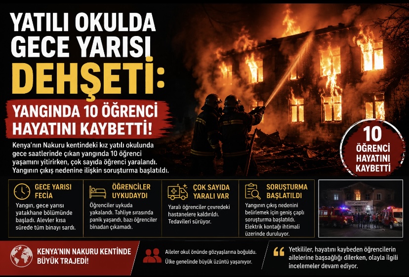 Yatılı Okulda Gece Yarısı Dehşeti: Yangında 10 Öğrenci Hayatını Kaybetti!