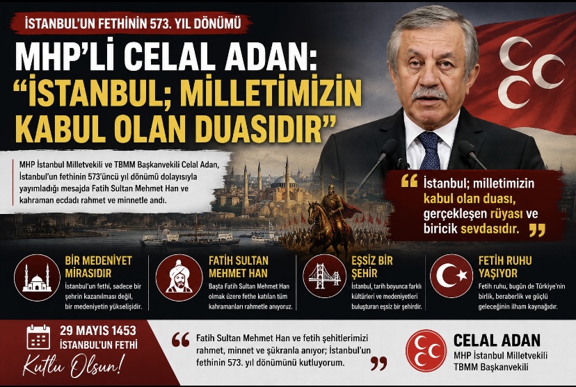 MHP’li Celal Adan: “İstanbul; Milletimizin Kabul Olan Duasıdır”