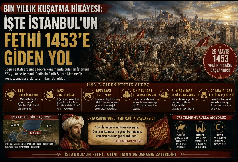 Bin Yıllık Kuşatma Hikâyesi: İşte İstanbul’un Fethi 1453’e Giden Yol