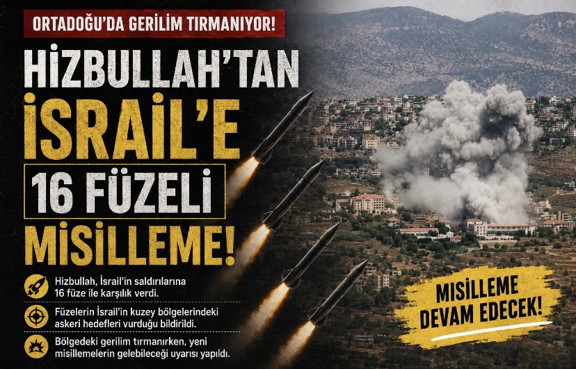Hizbullah’tan İsrail’e 16 füzeli misilleme