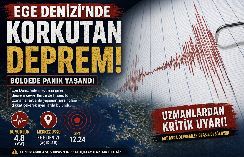 Ege Denizi’nde korkutan deprem