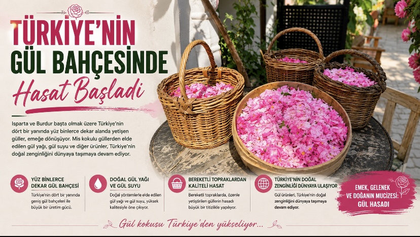Türkiye’nin “gül bahçesinde” hasat başladı
