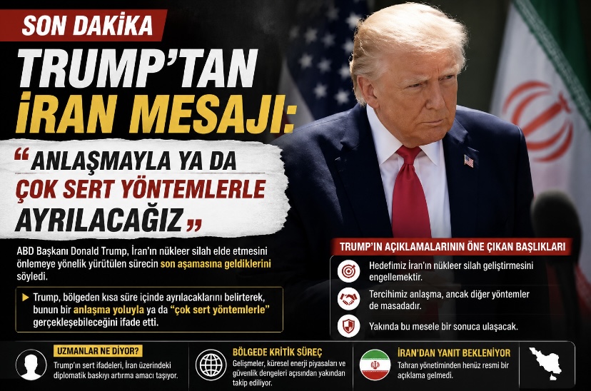 Trump’tan İran Mesajı: “Anlaşmayla ya da Çok Sert Yöntemlerle Ayrılacağız”