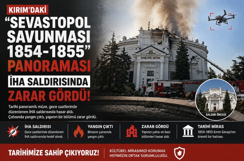 Kırım’daki “Sevastopol Savunması 1854-1855” panoraması İHA saldırısında zarar gördü