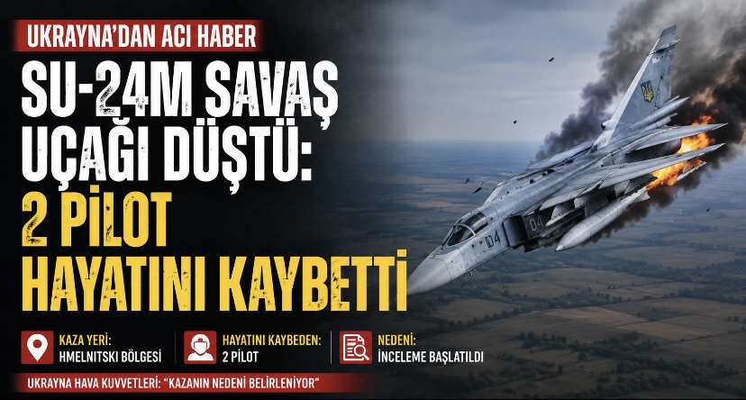 Ukrayna’ya ait Su-24M savaş uçağı düştü: 2 pilot hayatını kaybetti