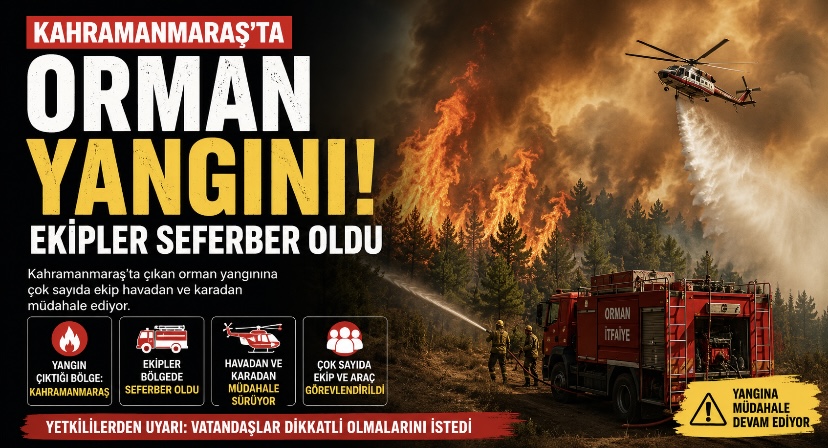 Kahramanmaraş’ta orman yangını: Ekipler seferber oldu