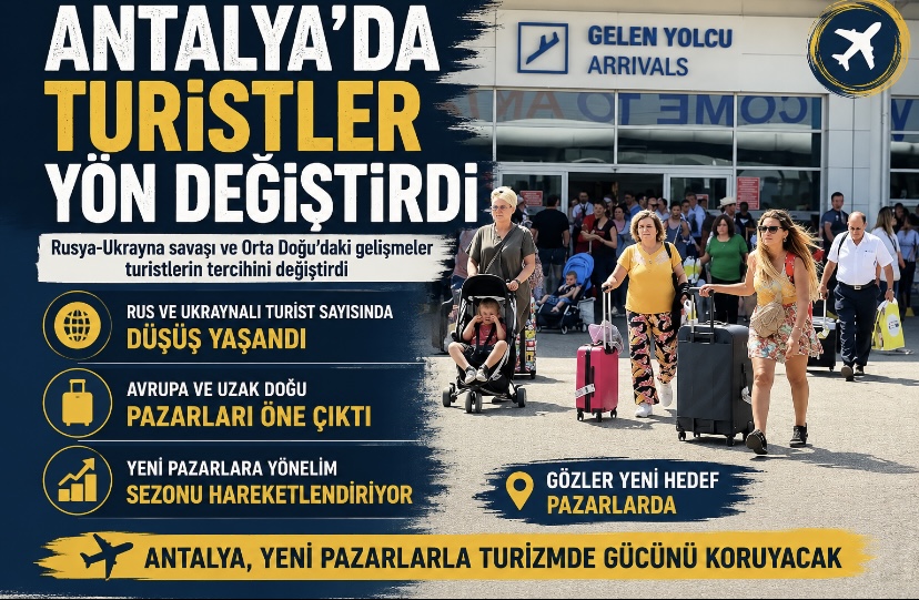 Antalya’da turistler yön değiştirdi