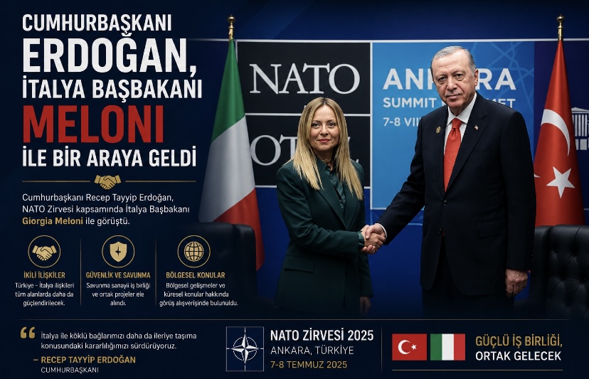 Cumhurbaşkanı Erdoğan, İtalya Başbakanı Meloni ile bir araya geldi