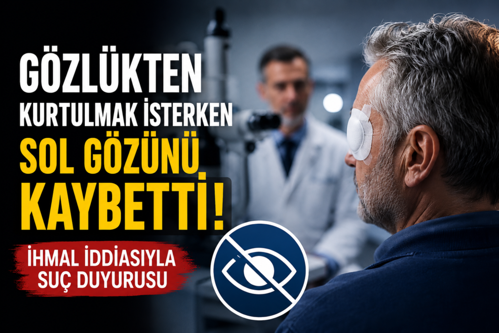Gözlükten kurtulmak isterken sol gözünü kaybetti