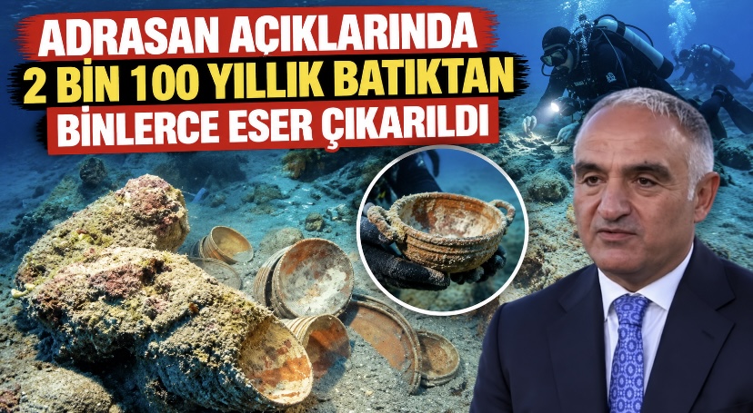 Adrasan Açıklarında 2 Bin 100 Yıllık Batıktan Binlerce Eser Çıkarıldı