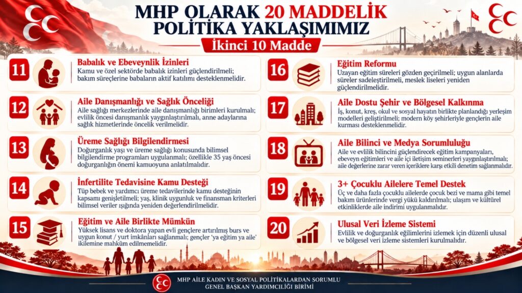 NÜFUS MESELESİ TÜRK MİLLETİNİN GELECEĞİNİ DOĞRUDAN İLGİLENDİREN BİR BEKA MESELESİDİR