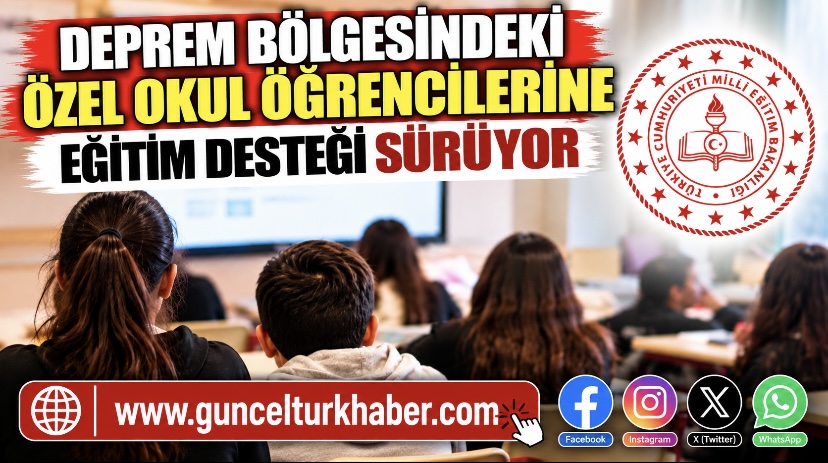 Deprem bölgesindeki özel okul öğrencilerine eğitim desteği sürüyor