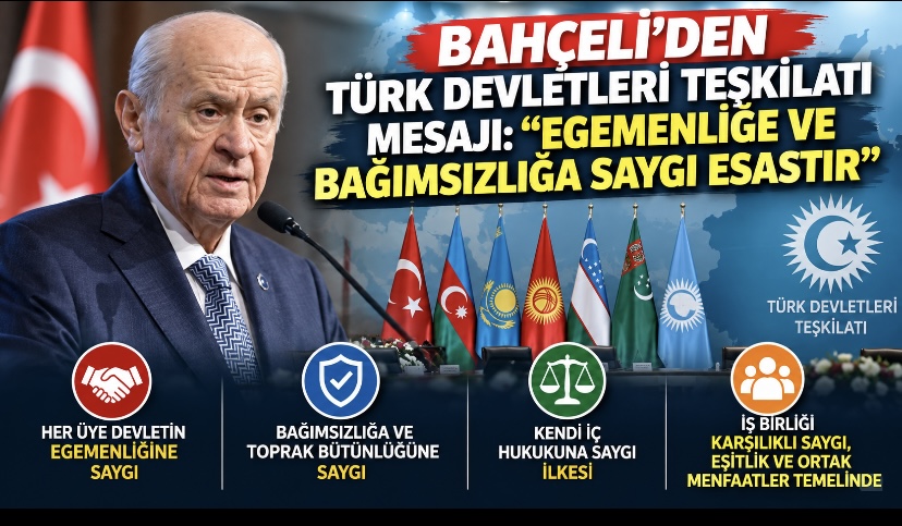 Bahçeli’den Türk Devletleri Teşkilatı mesajı: “Egemenliğe ve bağımsızlığa saygı esastır”