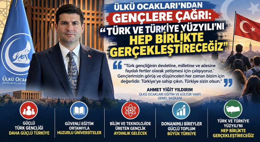 Ülkü Ocakları’ndan gençlere çağrı: “Türk ve Türkiye Yüzyılı’nı hep birlikte gerçekleştireceğiz”