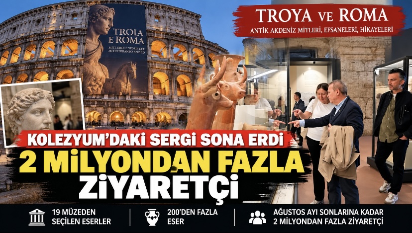 Kolezyum’daki Troya ve Roma sergisi sona erdi: 2 milyondan fazla ziyaretçi