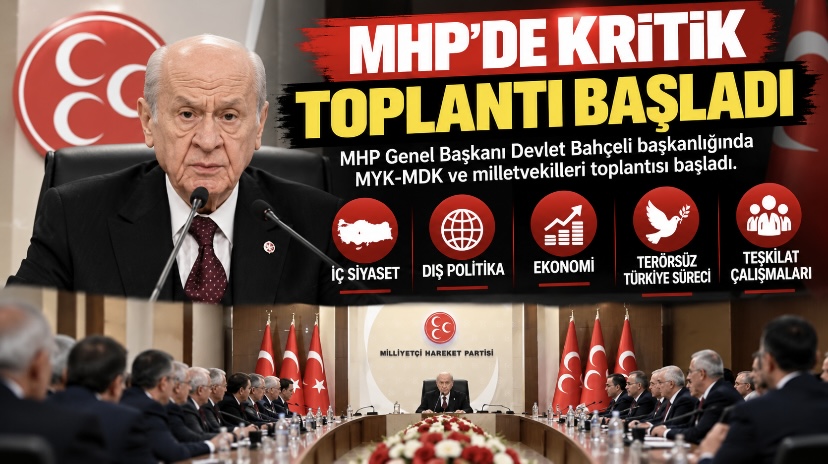 MHP’de Kritik Toplantı Başladı: Gündemde İç Siyaset, Ekonomi ve Terörsüz Türkiye Süreci