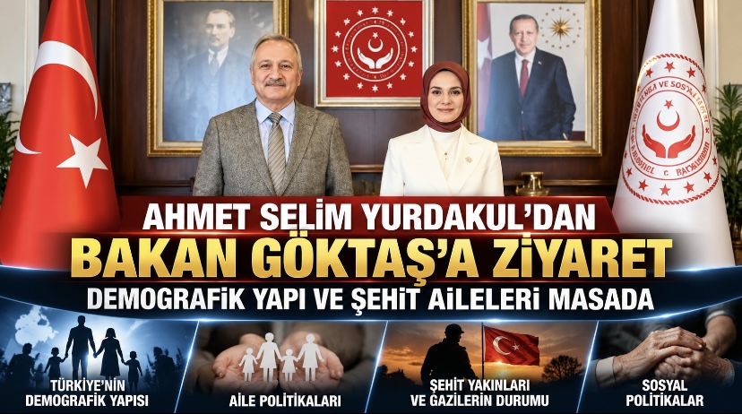 Ahmet Selim Yurdakul’dan Bakan Göktaş’a Ziyaret: Demografik Yapı ve Şehit Aileleri Masada
