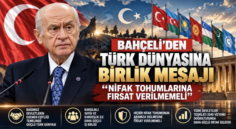 Bahçeli’den Türk Dünyasına Birlik Mesajı: “Nifak Tohumlarına Fırsat Verilmemeli”